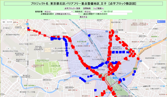 図1　データ閲覧画面（地図形式）